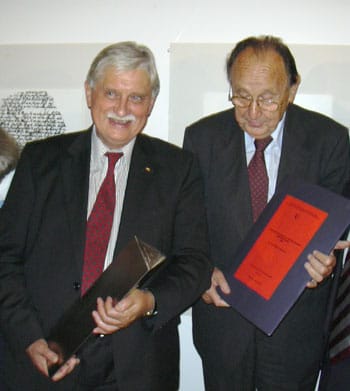 Jiří Dienstbier a Hans-Dietrich Genscher (vpravo), foto: Gerald Schubert